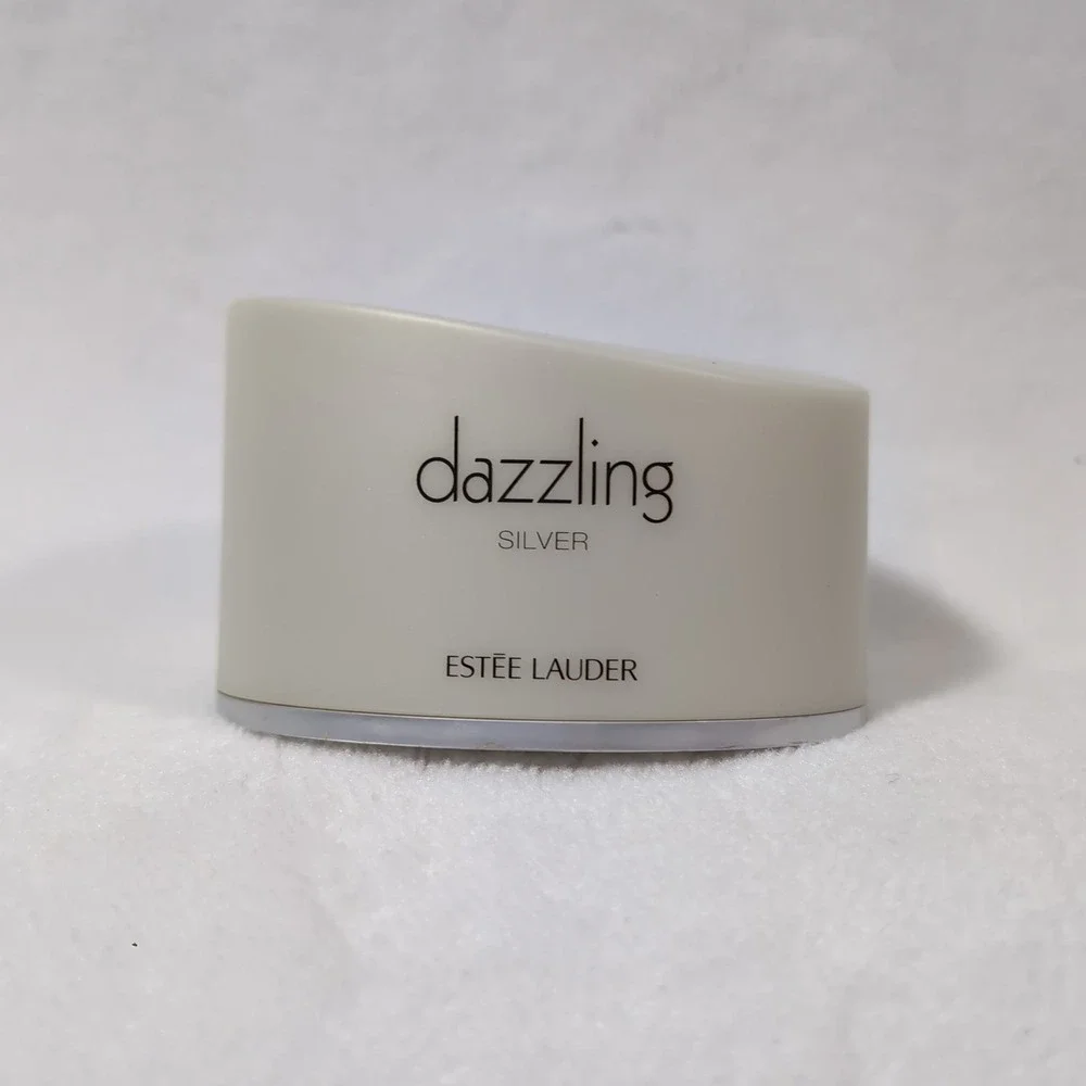 New Estee Lauder Dazzling Silver Body Powder Women‎ 1.7oz Floral Scented Puff